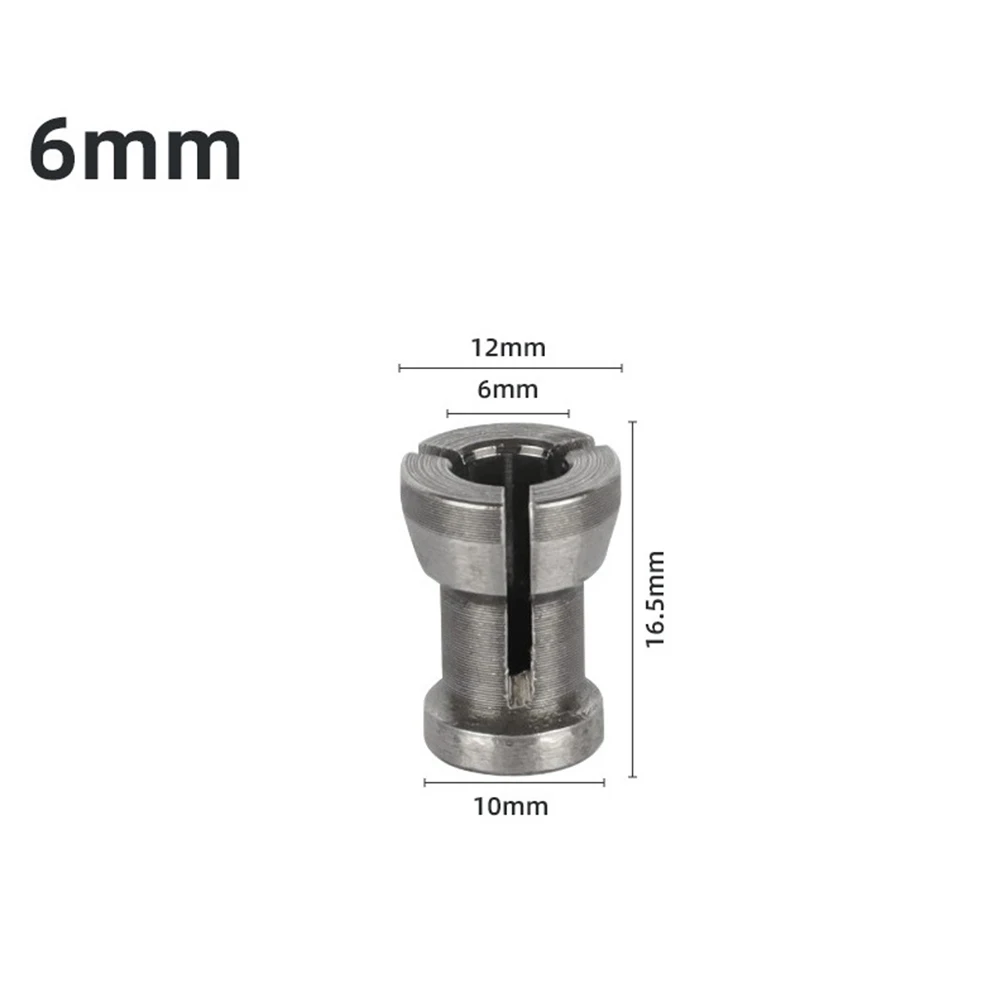 

1PCS 6/6.35/8mm Collet Chuck For Engraving Trimming Machine Electric Router Carbon Steel Woodworking Milling Cutter Accessories