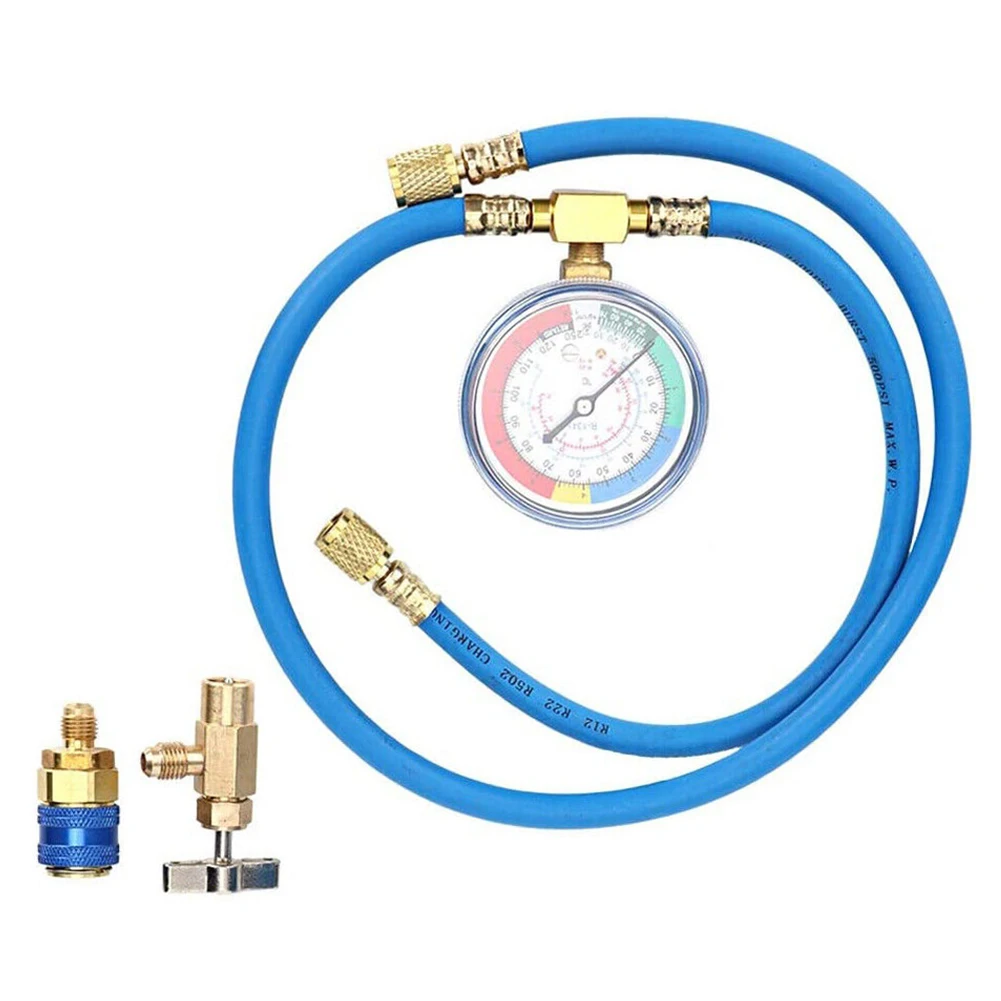 R134a Air Conditioning Recharge Hose Measuring Gauge Set W/ Pressure Gauge Car Air Conditioner Filler AC Tube Tool
R134a Air Conditioning Recharge Hose Measuring Gauge Set W/ Pressure Gauge Car Air Conditioner Filler AC Tube Tool