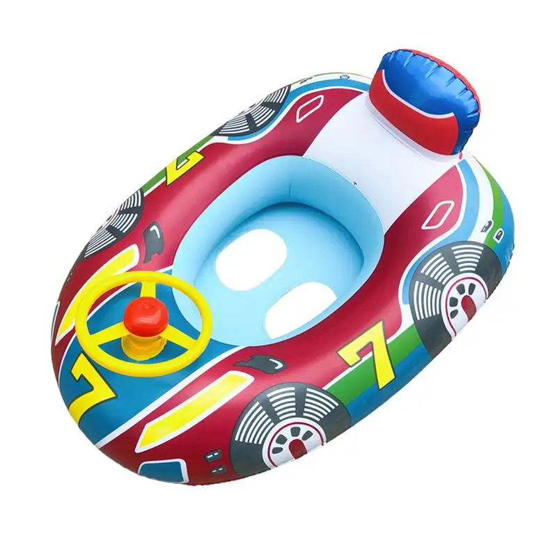 

Inflatable Babies Swimming Float Automobile Babies Swimming Floats With Safety Seat Toddler Pool Toy Ride-on Floaties With