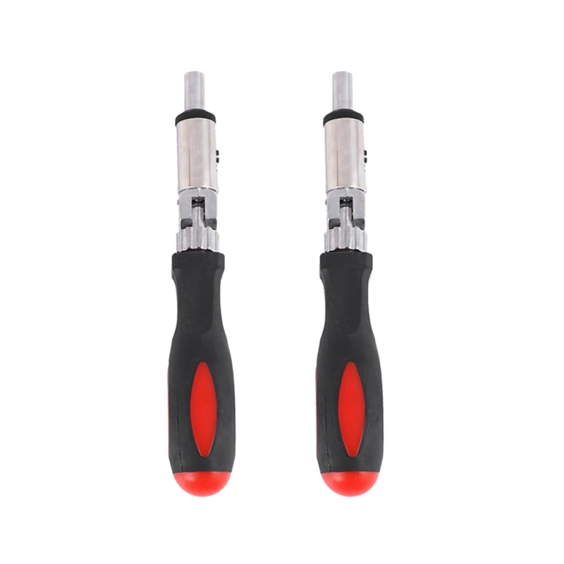 

2X 0-180 Degree Multi Function Ratchet Screwdriver 1/4 Inch Inside Hexagon Interface Adjustable Angles Screwdriver