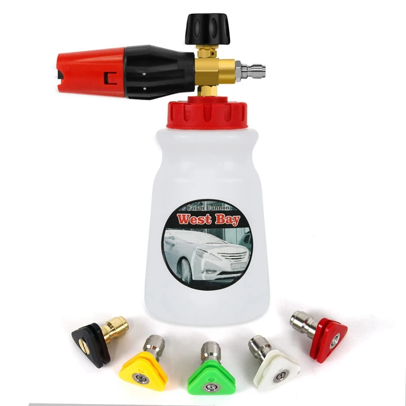 

Foam Cannon For Pressure Washer, Adjustable Snow Foam Lance With 1/4 Inch Quick Connector, Sprayer For Car Wash