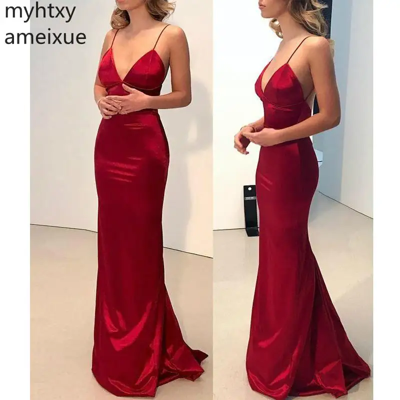 Long Sexy Prom Dress Spagetty Straps Simple Long Dresses Satin Sleevelss Elastic Woven Evening Gown Robe De Soiree 2023
Long Sexy Prom Dress Spagetty Straps Simple Long Dresses Satin Sleevelss Elastic Woven Evening Gown Robe De Soiree 2023