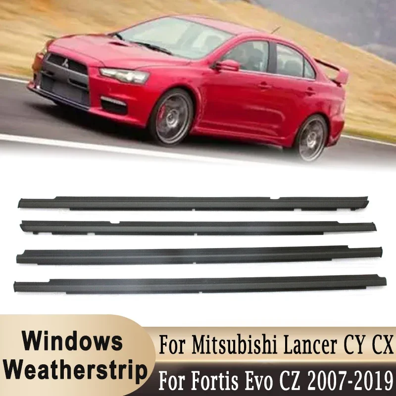 

Window Outer Weatherstrip For Mitsubishi Lancer CY CX / Fortis Evo CZ 5727A005 Side Door Glass Rubber Belt Moulding Trim Sealing