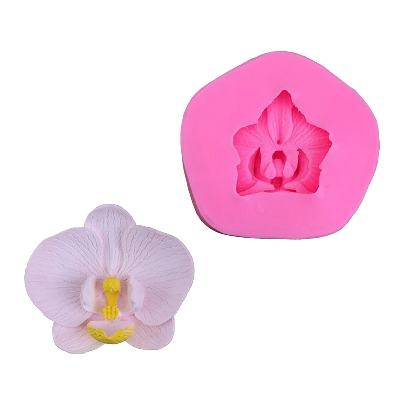 

1PCS Orchid Flower Silicone Mold Fondant Mould DIY Cake Decorating Tools Cupcake Topper Candy Clay Chocolate Sugarcraft Moulds