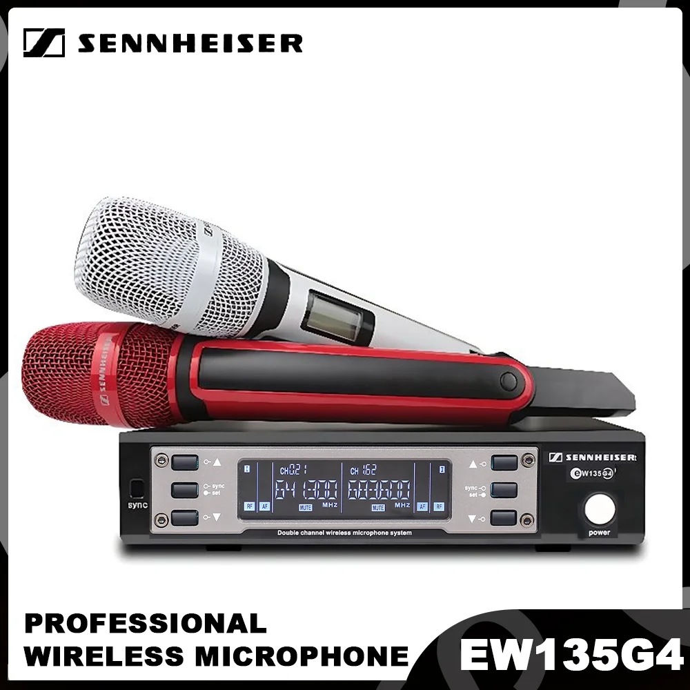 

Sennheiser EW135G4 SKM9000 Professional EW100G4 2 Channel UHF Wireless Dynamic Microphone System DJ Karaoke Stage Performance