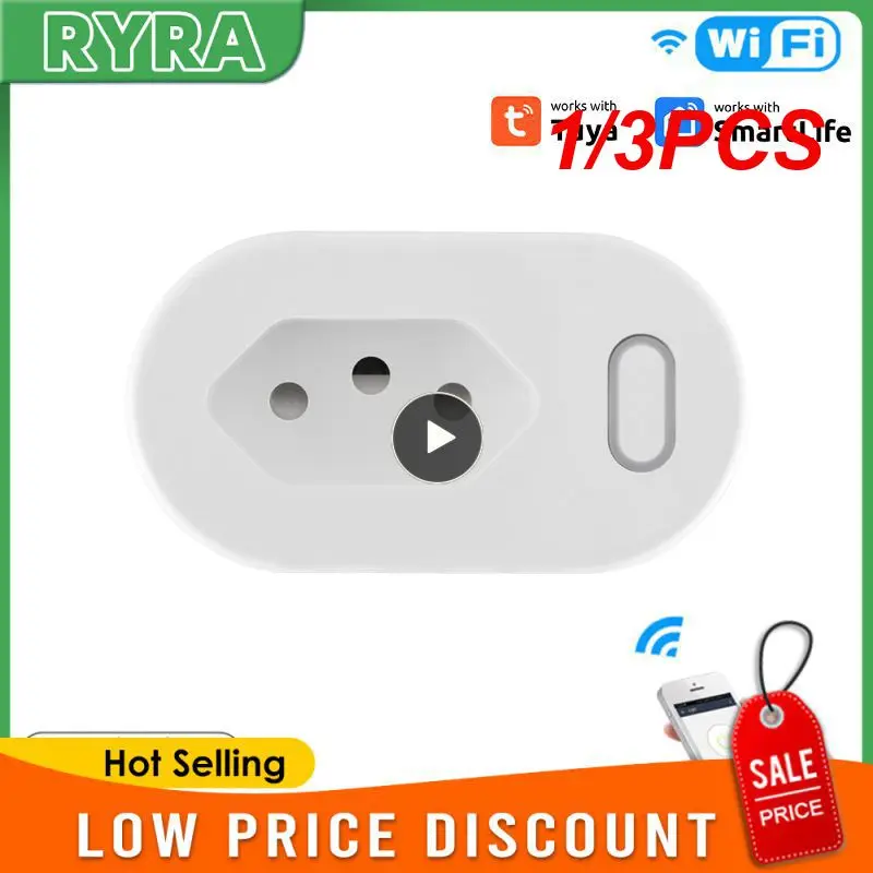 1/3PCS Tuya 16A/10A Brazil Standard Smart Plug with Power Monitor, Smart Life APP WiFi Smart Socket Works for Home, Alexa
1/3PCS Tuya 16A/10A Brazil Standard Smart Plug with Power Monitor, Smart Life APP WiFi Smart Socket Works for Home, Alexa