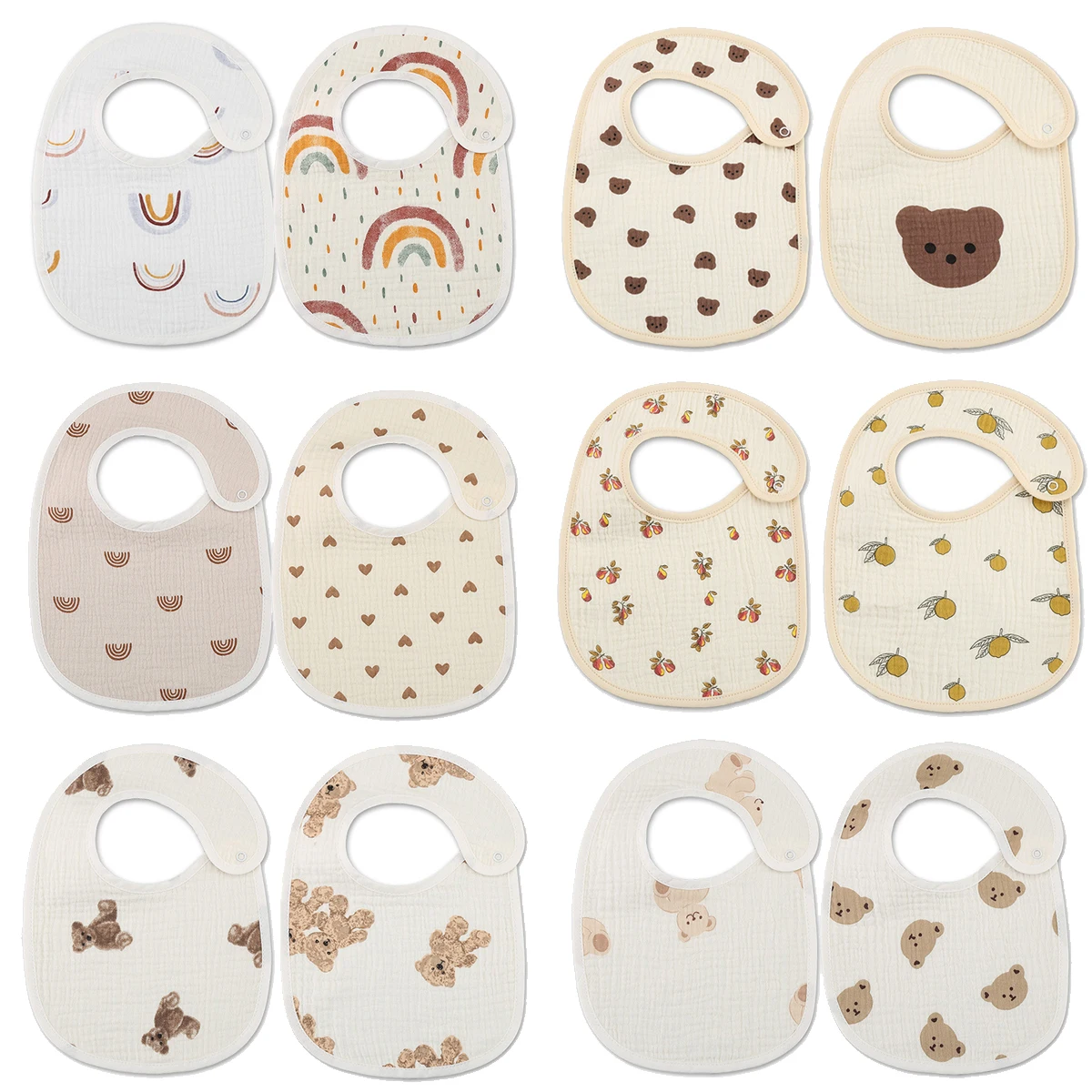 2 шт., детские нагрудники из хлопка
2 шт., детские нагрудники из хлопка