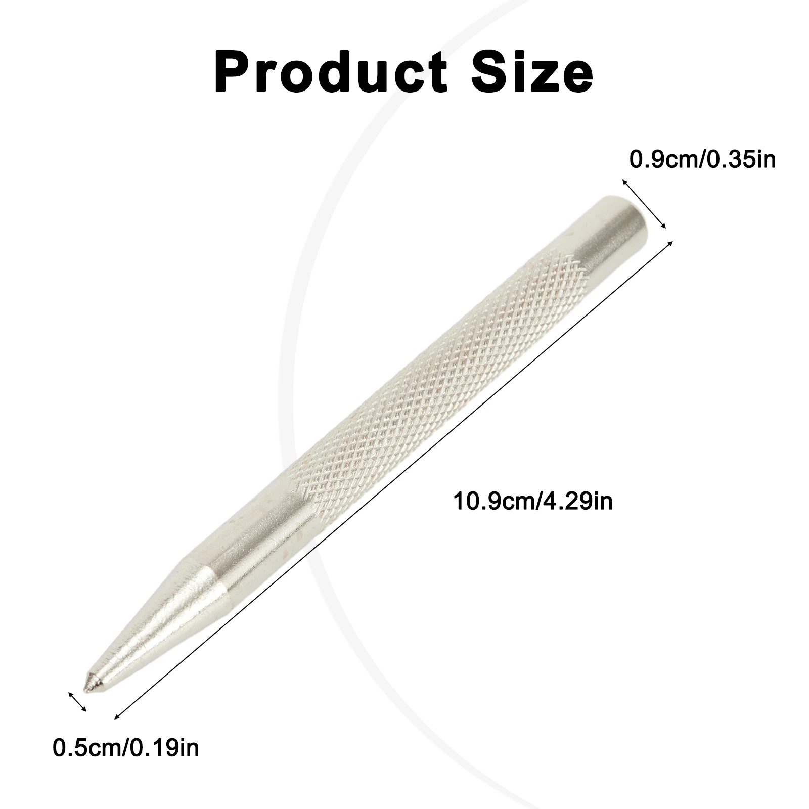 3.7 Inch Knurled Centre Punch Spot Dot Center Center Punches 94mm Drilling Metal Hardened New Practical Useful
3.7 Inch Knurled Centre Punch Spot Dot Center Center Punches 94mm Drilling Metal Hardened New Practical Useful