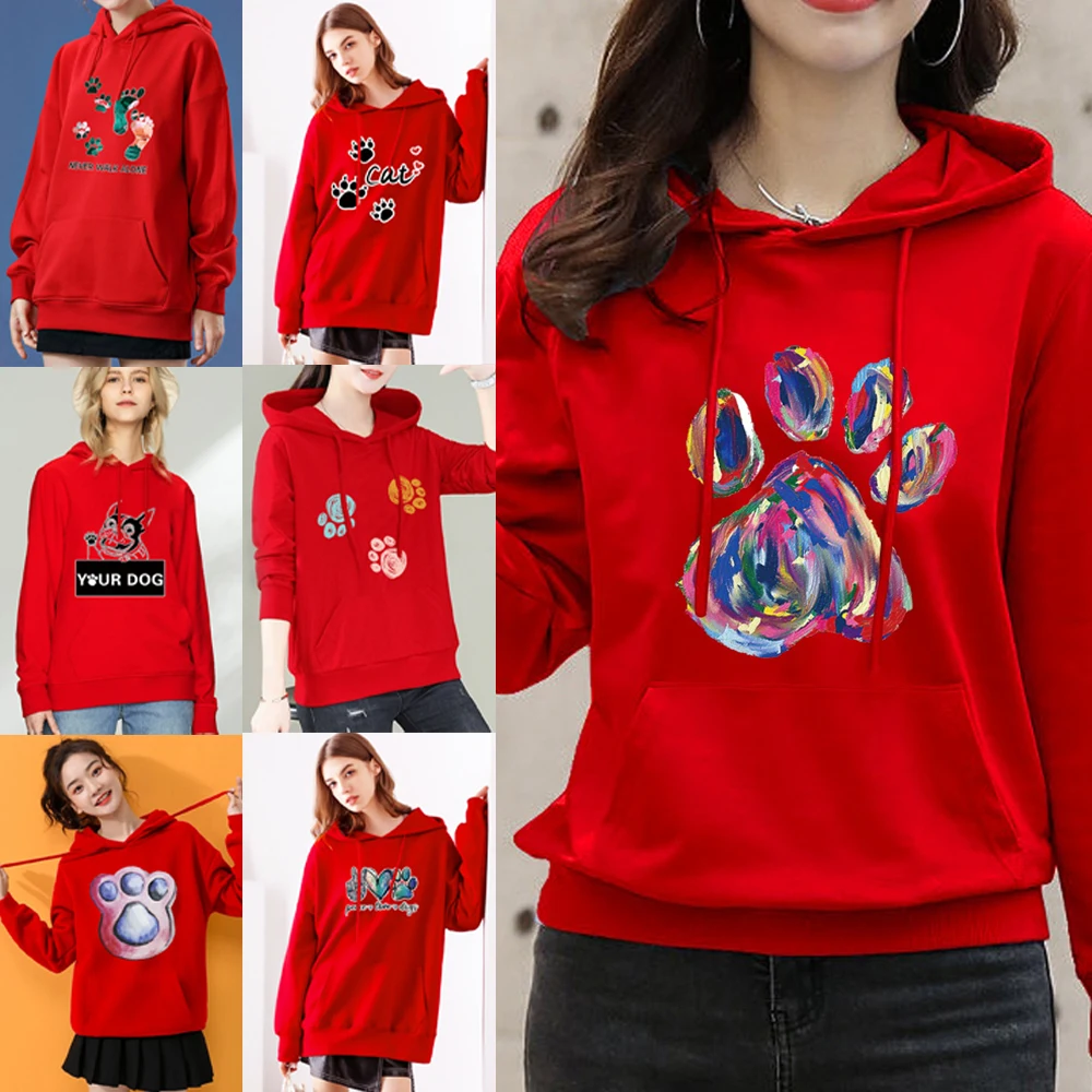 Streetwear Hoodies Footprints Printing Women Sweatshirt Autumn Long Sleeve Female Hooded Pullovers Clothes Sweatshirts Femme Top
Streetwear Hoodies Footprints Printing Women Sweatshirt Autumn Long Sleeve Female Hooded Pullovers Clothes Sweatshirts Femme Top