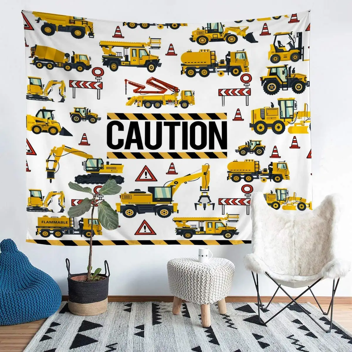 Cartoon Machinery Truck Tapestry Kids Boys Construction Vehicles Wall Blanket for Children Bedroom Machinery Style Wall Decor
Cartoon Machinery Truck Tapestry Kids Boys Construction Vehicles Wall Blanket for Children Bedroom Machinery Style Wall Decor
