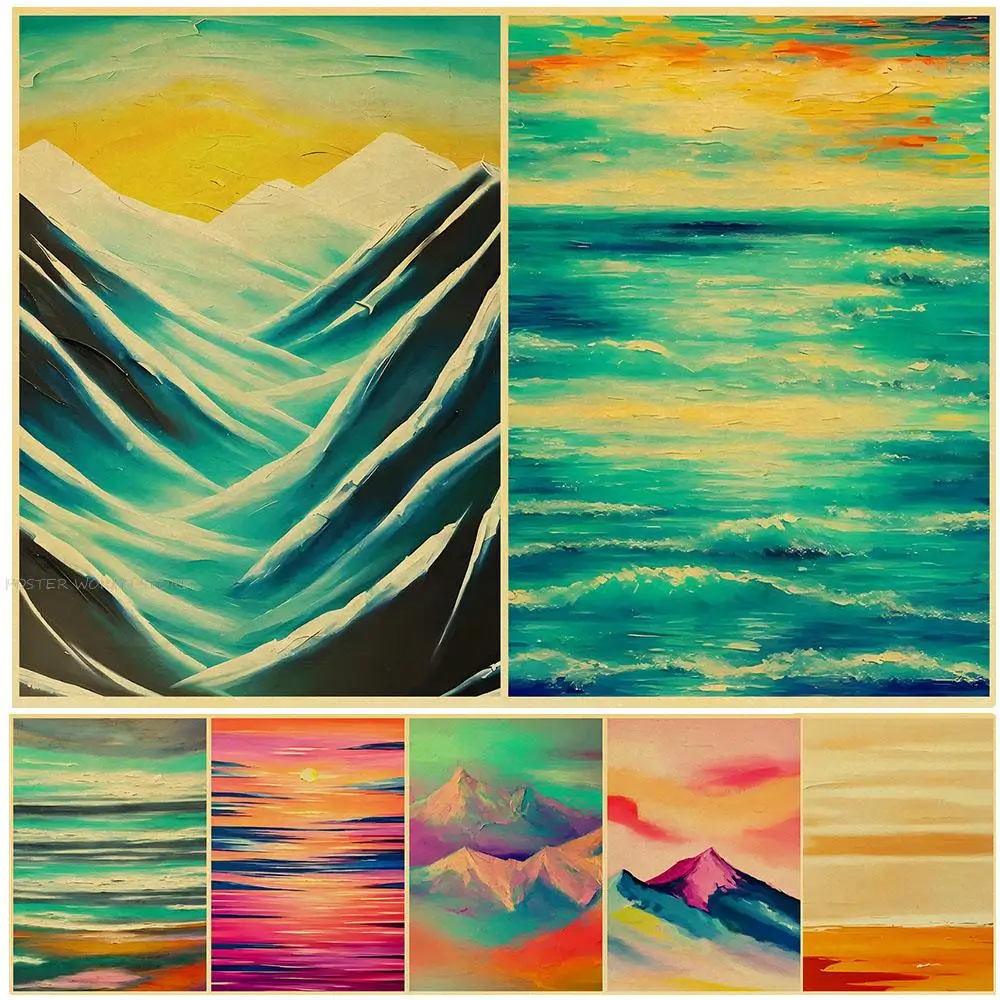 Colorful Landscape Poster Art Work Wall Art Print Painting Home Cafe Office Bar Studio Indoor Room Decoration Poster Picture
Colorful Landscape Poster Art Work Wall Art Print Painting Home Cafe Office Bar Studio Indoor Room Decoration Poster Picture