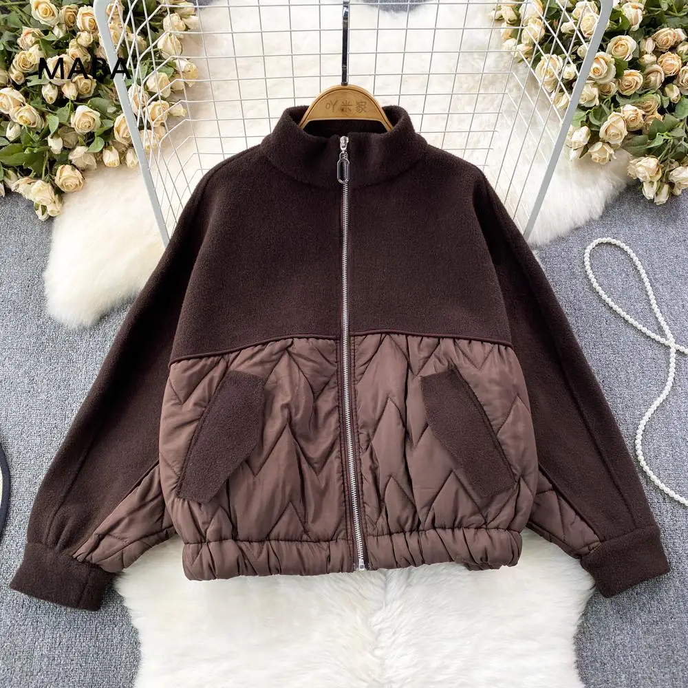 Autumn Winter Jackets 2023 Women Stand Collar Long Sleeve Loose Patchwork Casual Zipper Cotton Coat Korean Fashion Thick Clothes
Autumn Winter Jackets 2023 Women Stand Collar Long Sleeve Loose Patchwork Casual Zipper Cotton Coat Korean Fashion Thick Clothes