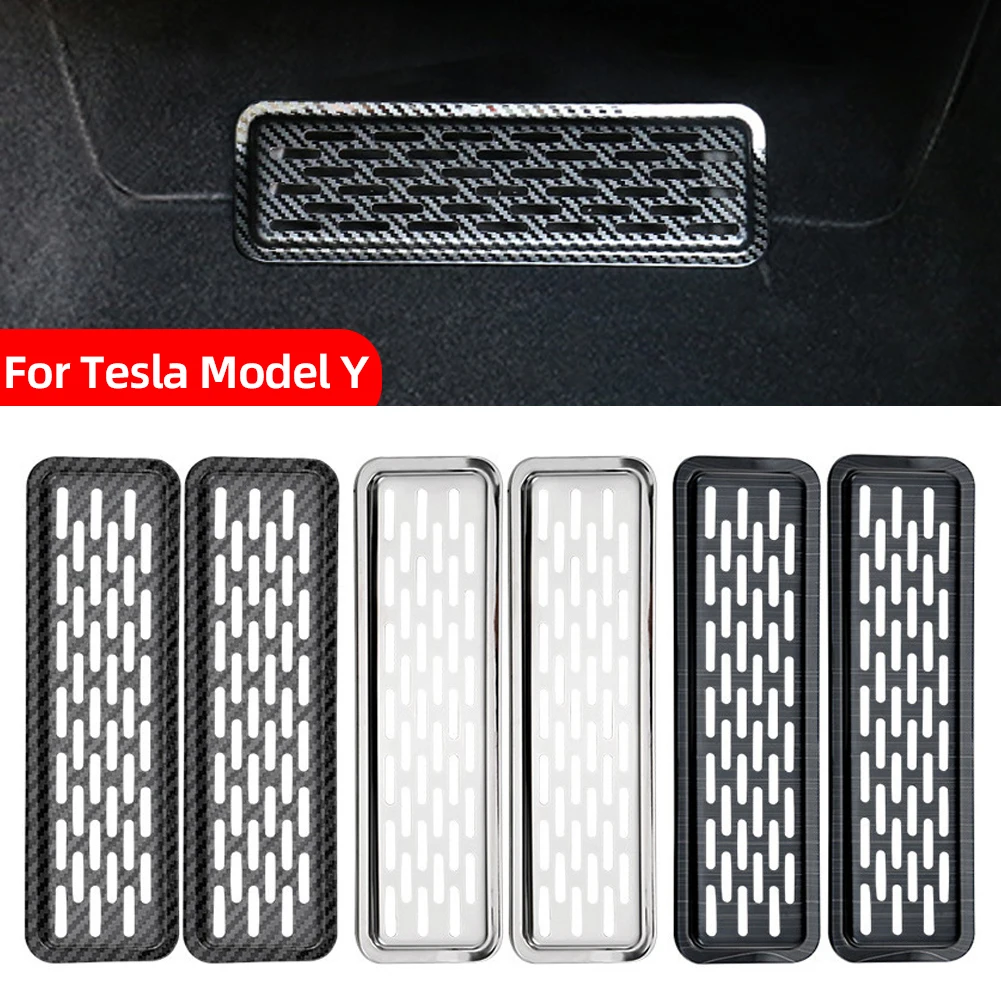 

Полная крышка для заднего сиденья системы вентиляции из нержавеющей стали для Tesla Model Y 2023-2020, встроенный дизайн, защита решетки вентиляционного отверстия