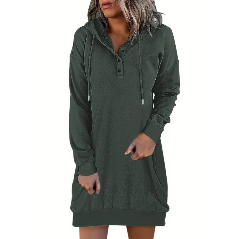 Women Midi Hoodie Casual Dresses Autumn & Winter New Temperament Commuting Casual Clothing Plush Long Sleeve Sweater Dress
Women Midi Hoodie Casual Dresses Autumn & Winter New Temperament Commuting Casual Clothing Plush Long Sleeve Sweater Dress