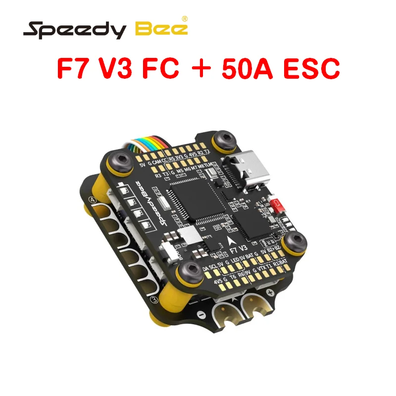 SpeedyBee F7 V3 BL32 50A 30X30 Stack BMI270 F722 Flight Controller BLHELI32 50A 4in1 ESC 3-6S for FPV Freestyle Drones DIY Part
SpeedyBee F7 V3 BL32 50A 30X30 Stack BMI270 F722 Flight Controller BLHELI32 50A 4in1 ESC 3-6S for FPV Freestyle Drones DIY Part