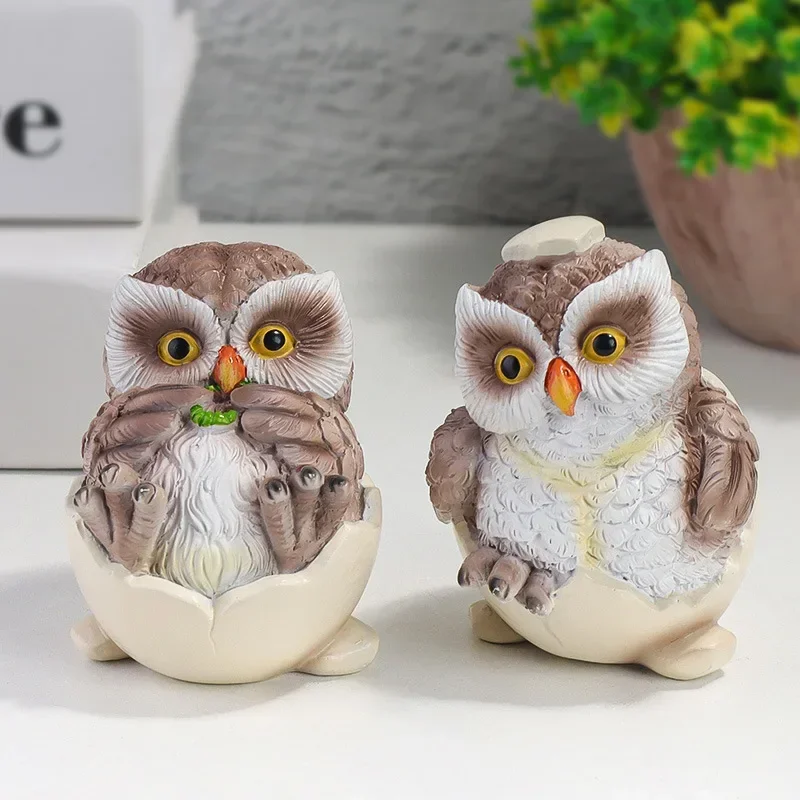 Resin Art Crafts Cartoon Owls Eggshells Figurines Kawaii Accessories Simulation Animals Statue for Living Room Cabinet Desk
Resin Art Crafts Cartoon Owls Eggshells Figurines Kawaii Accessories Simulation Animals Statue for Living Room Cabinet Desk