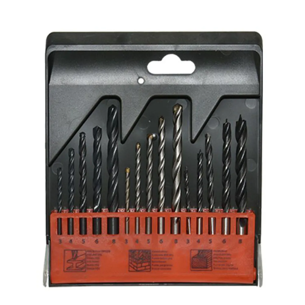 15pcs Drill Bit Set 3/4/5/6/8mm Construction Drill Woodworking Drill For Cement Wall Stone Wood Plastic Acrylic Hole Saw Drill
15pcs Drill Bit Set 3/4/5/6/8mm Construction Drill Woodworking Drill For Cement Wall Stone Wood Plastic Acrylic Hole Saw Drill