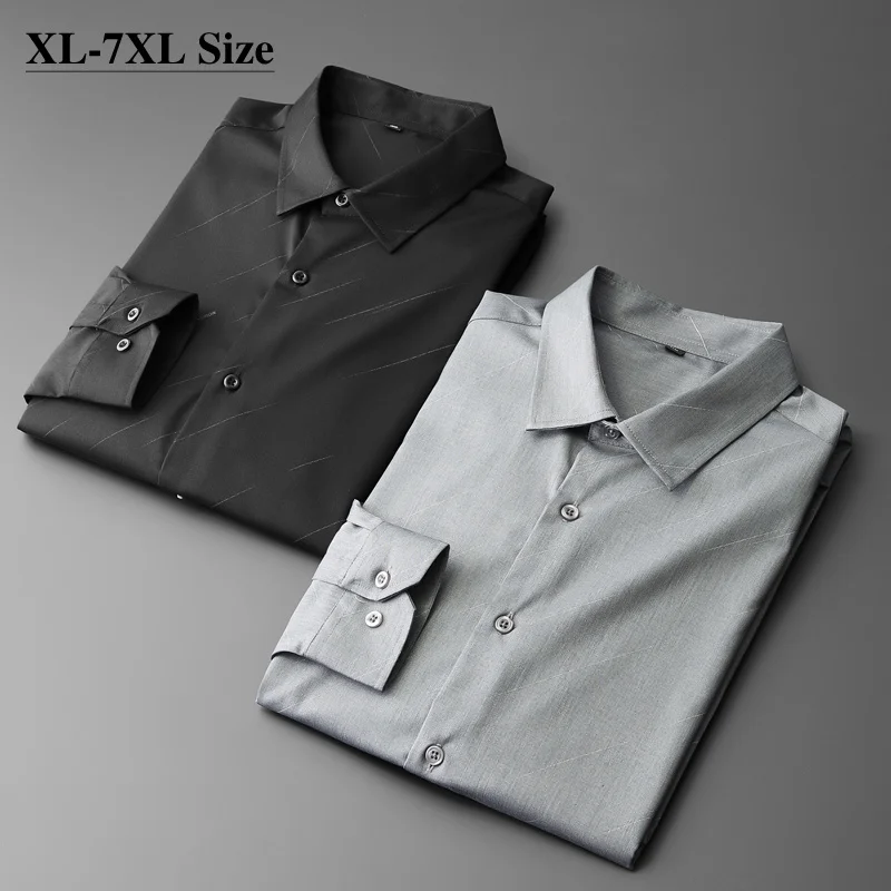 Plus Size Men's Business Casual Shirts Fashion Print Loose Elastic Long-sleeved Shirt Autumn New Brand Male Clothes 5XL 6XL 7XL
Plus Size Men's Business Casual Shirts Fashion Print Loose Elastic Long-sleeved Shirt Autumn New Brand Male Clothes 5XL 6XL 7XL