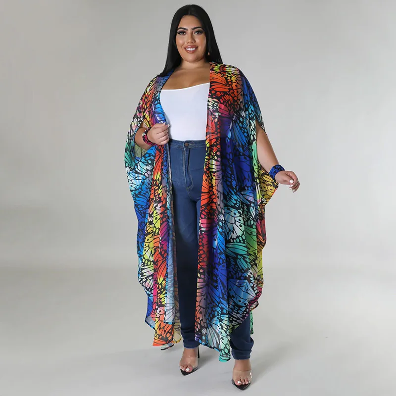 Plus Size Women Clothing Large Women's Coat Chiffon Printed Fashion Casual Shawl Cardigan Clothing Long Outwears Female Clothes
Plus Size Women Clothing Large Women's Coat Chiffon Printed Fashion Casual Shawl Cardigan Clothing Long Outwears Female Clothes