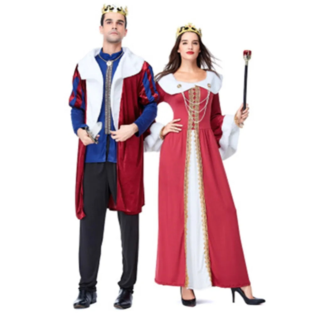 Halloween European Royal Retro Court Costume Christmas Party Masquerade British Aristocratic Queen And King Costume
Halloween European Royal Retro Court Costume Christmas Party Masquerade British Aristocratic Queen And King Costume