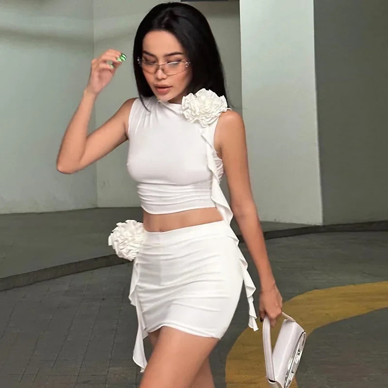 2024 Summer New Style Slim Fit Fashion Casual Women's Flower Top Wrapped Hip Short Skirt Spicy Girl Set CSM68-4
2024 Summer New Style Slim Fit Fashion Casual Women's Flower Top Wrapped Hip Short Skirt Spicy Girl Set CSM68-4