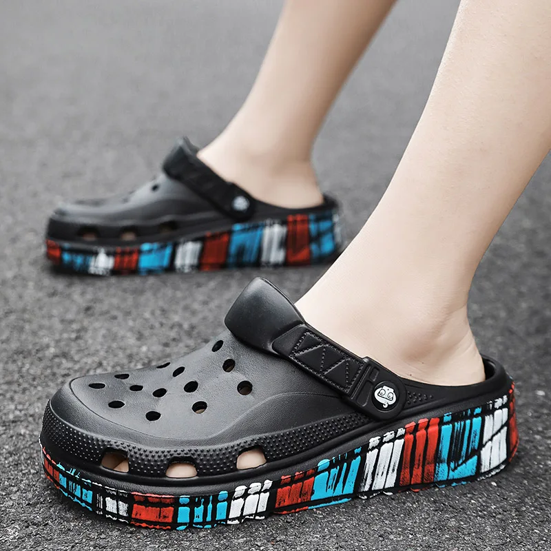 Мужские летние тапочки, нескользящая подошва, удобные пляжные шлепанцы для улицы
Мужские летние тапочки, нескользящая подошва, удобные пляжные шлепанцы для улицы