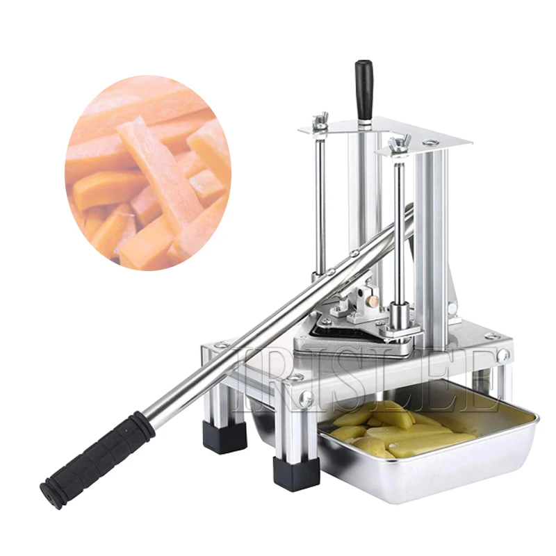 

Vertical Manual French Fries Potato Strips Cutting Machine Potato Taro Cutters Vegetable Slicer With 3 Blades