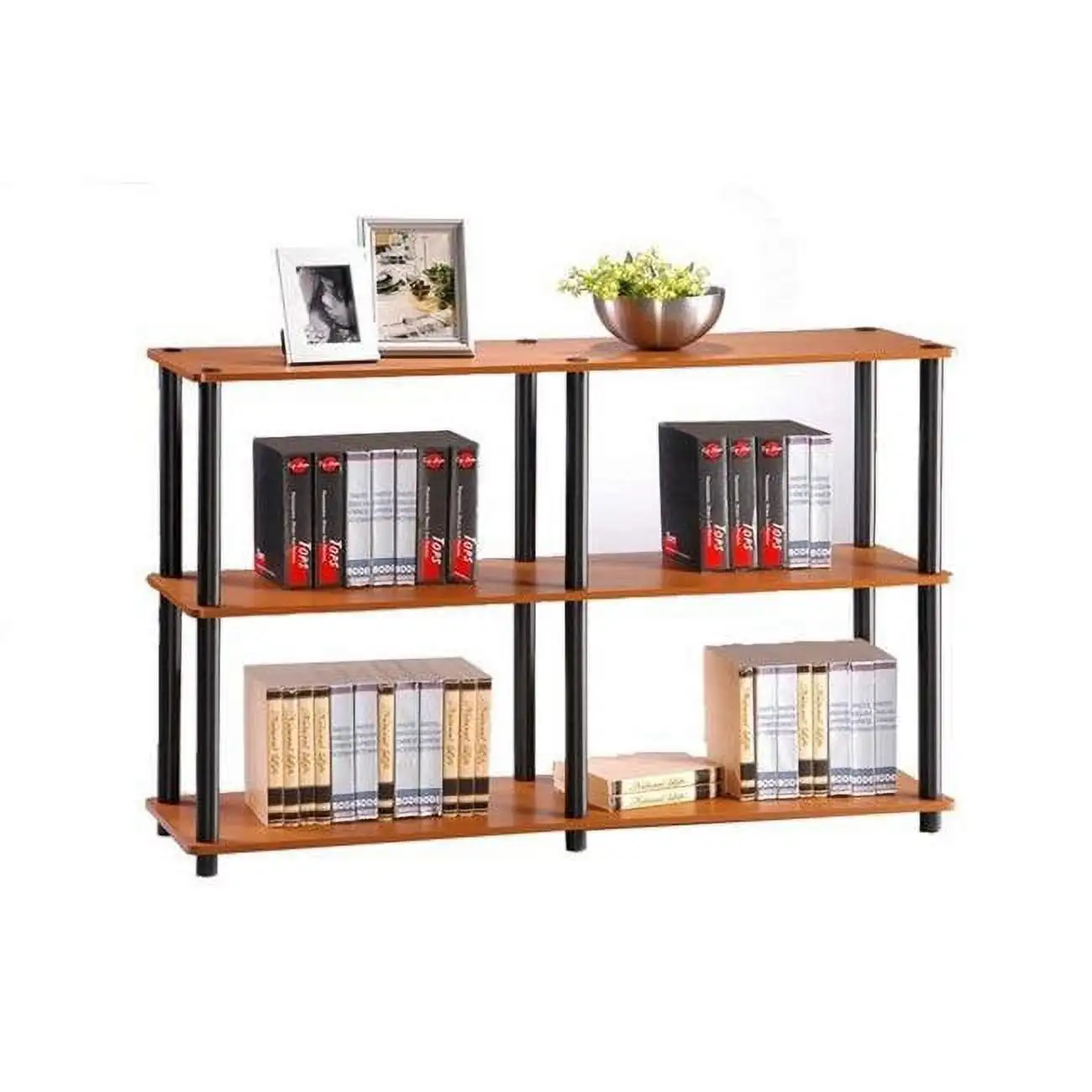 Furinno Turn-N-Tube 3-Tier Double Size Storage Display Rack, Light Cherry & Black - 29.5 x 47.2 x 11.6 in.
Furinno Turn-N-Tube 3-Tier Double Size Storage Display Rack, Light Cherry & Black - 29.5 x 47.2 x 11.6 in.