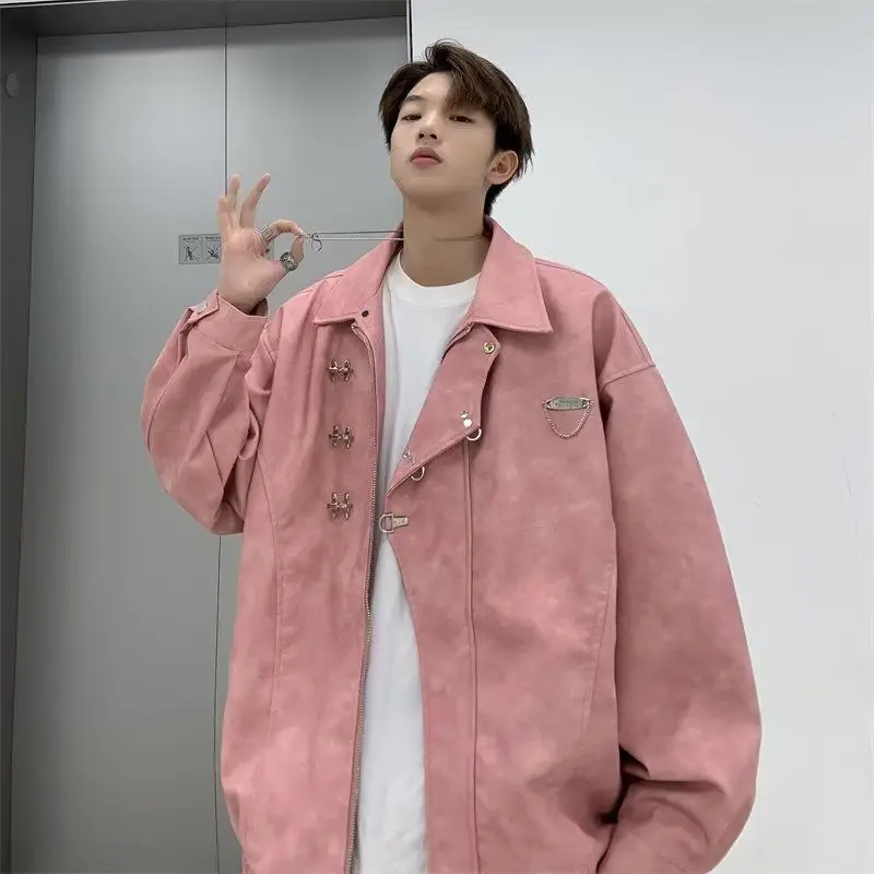 Maillard PU Leather Coat Men's Vintage Metal Irregular Breasted Design Sense Autumn and Winter Loose Cold-Proof Coat Men Jacket
Maillard PU Leather Coat Men's Vintage Metal Irregular Breasted Design Sense Autumn and Winter Loose Cold-Proof Coat Men Jacket