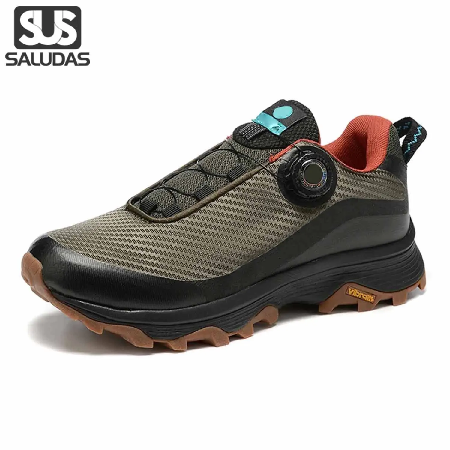 

SALUDAS Hiking Shoes High-End Design Man Outdoor Trail Climbing Breathable Casual Shoes Non-Slip Knob Camping Trip Trekking Shoe