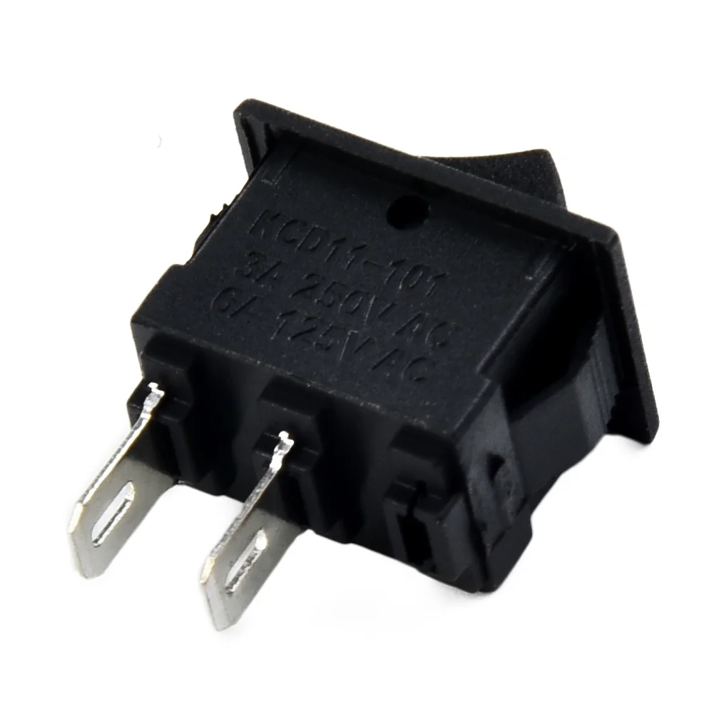 

10Pcs Auto Car Truck Boat Round Rocker 12V 16A 2-Pin ON/OFF Toggle SPST Switches 10*15mm/0.4*0.6 Inch Plastic + Metal