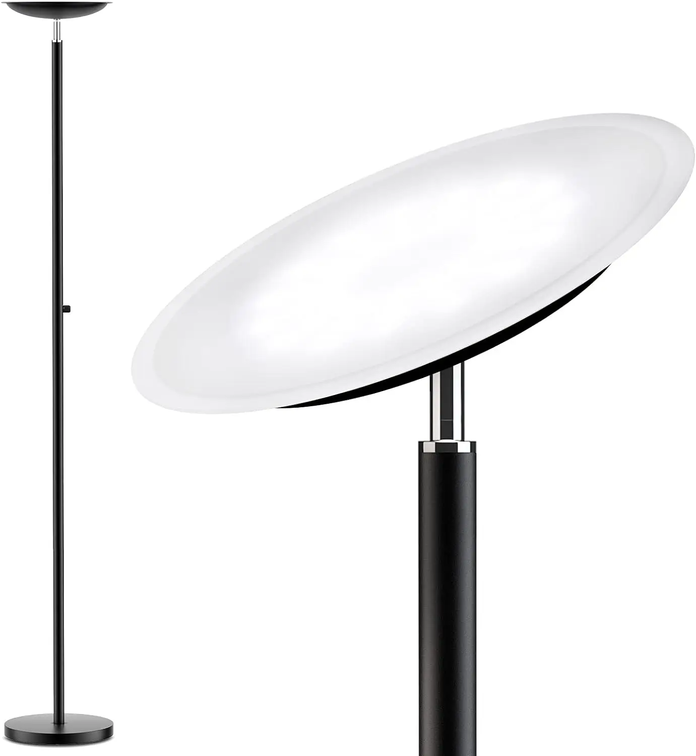 LED, Stepless Dimmable, Tall Free Standing Light, 5000K Daylight White, Modern Sky Lamp, Super Bright Floor Lamp for Living Room
LED, Stepless Dimmable, Tall Free Standing Light, 5000K Daylight White, Modern Sky Lamp, Super Bright Floor Lamp for Living Room