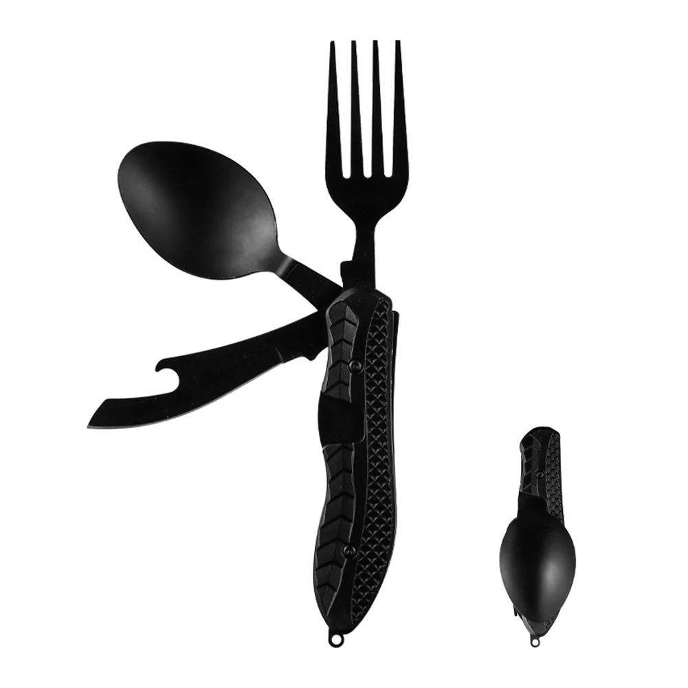 4-in-1 Multitool Camping Utensils Portable Stainless Steel Foldable Spoon Fork Knife Bottle Opener Combo Set Backpacking Cutlery
4-in-1 Multitool Camping Utensils Portable Stainless Steel Foldable Spoon Fork Knife Bottle Opener Combo Set Backpacking Cutlery