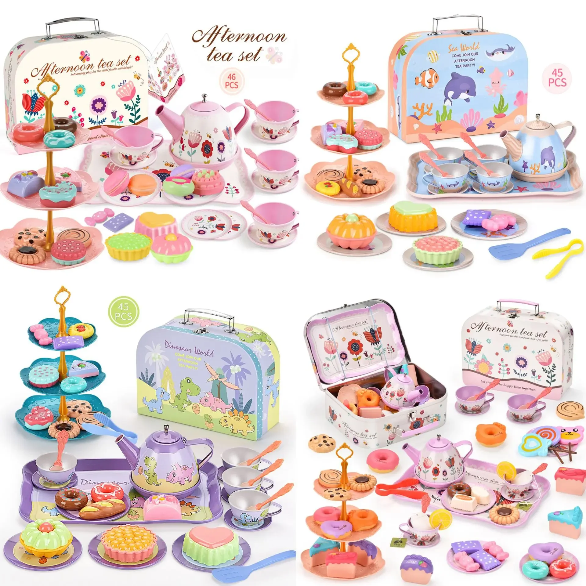 Girls play house simulation dessert cake tea party set break afternoon children toy gift
Girls play house simulation dessert cake tea party set break afternoon children toy gift