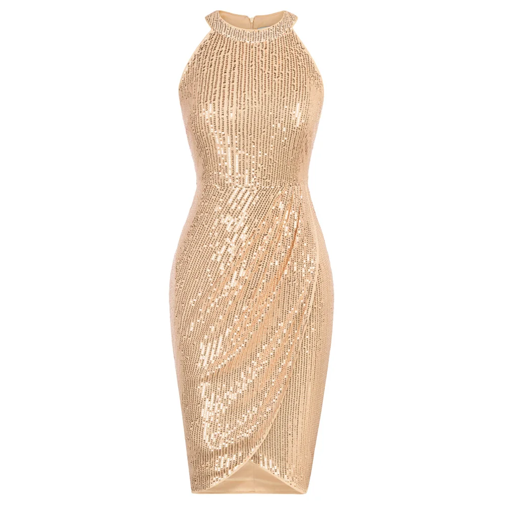 Jasambac Women Sequined Party Dresses Cut Out Shoulder Crew Neck Wrap Hem Dress Elegant Cocktail Wedding Guest Formal Dress A30
Jasambac Women Sequined Party Dresses Cut Out Shoulder Crew Neck Wrap Hem Dress Elegant Cocktail Wedding Guest Formal Dress A30
