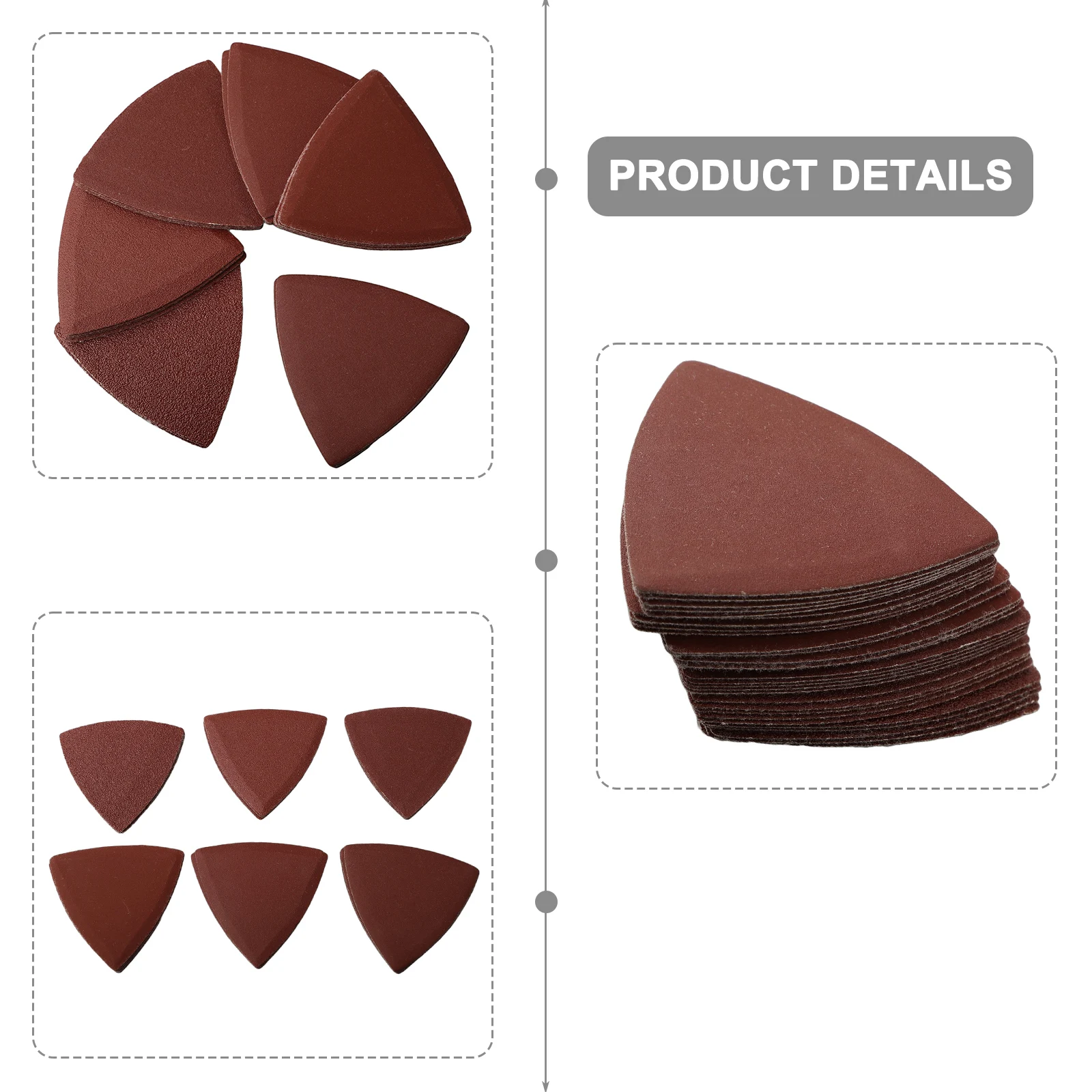 30pcs Triangle Sandpaper Sanding Disc Hook & Loop Oscillating Multi Tool Sand Paper Sanding Pad Triangular 400 Grit
30pcs Triangle Sandpaper Sanding Disc Hook & Loop Oscillating Multi Tool Sand Paper Sanding Pad Triangular 400 Grit