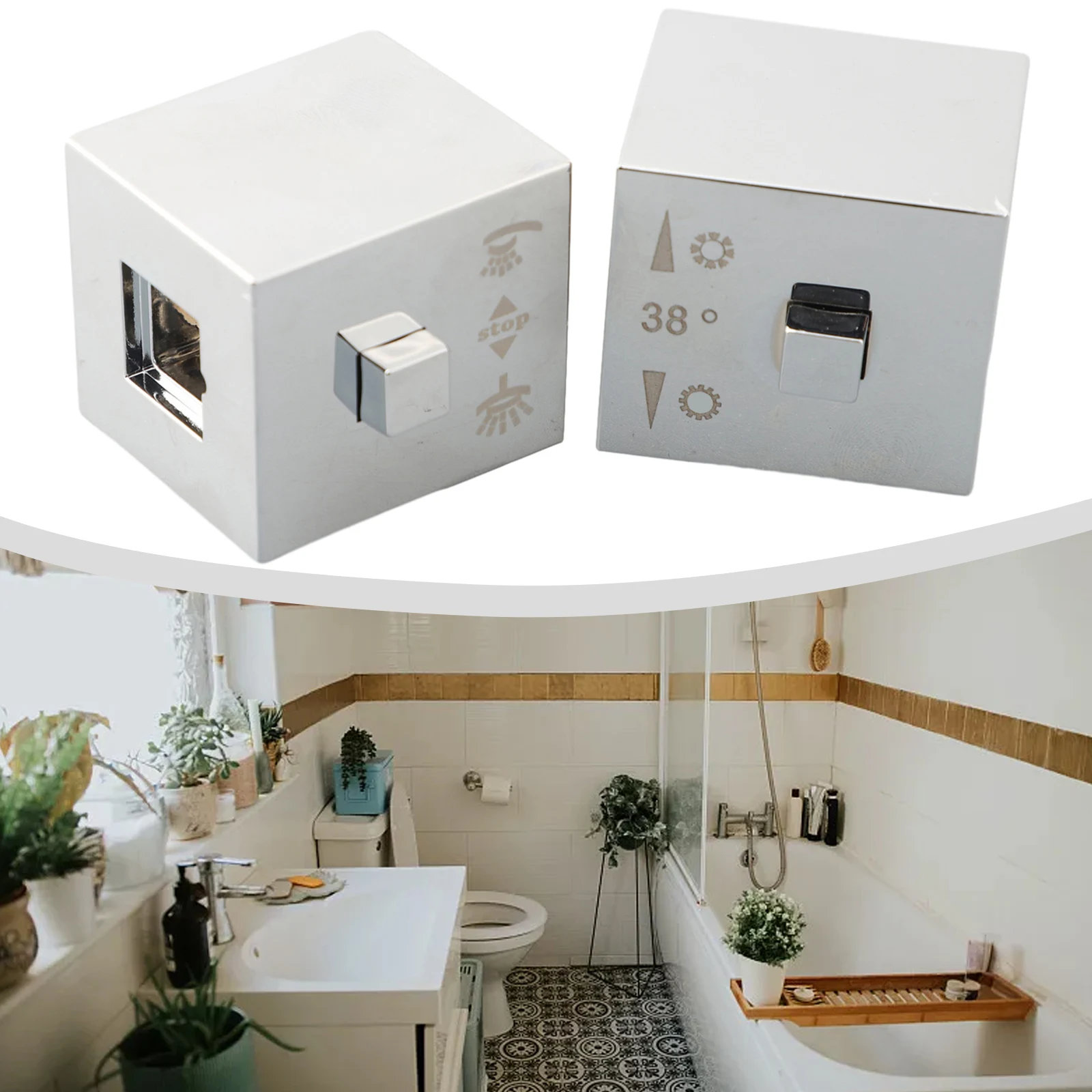 1 Pair Square Shower Temperature Control Handle Knob Chrome Thermostatic Handle Home Bathroom Accessories Handle Chrome Knob
1 Pair Square Shower Temperature Control Handle Knob Chrome Thermostatic Handle Home Bathroom Accessories Handle Chrome Knob