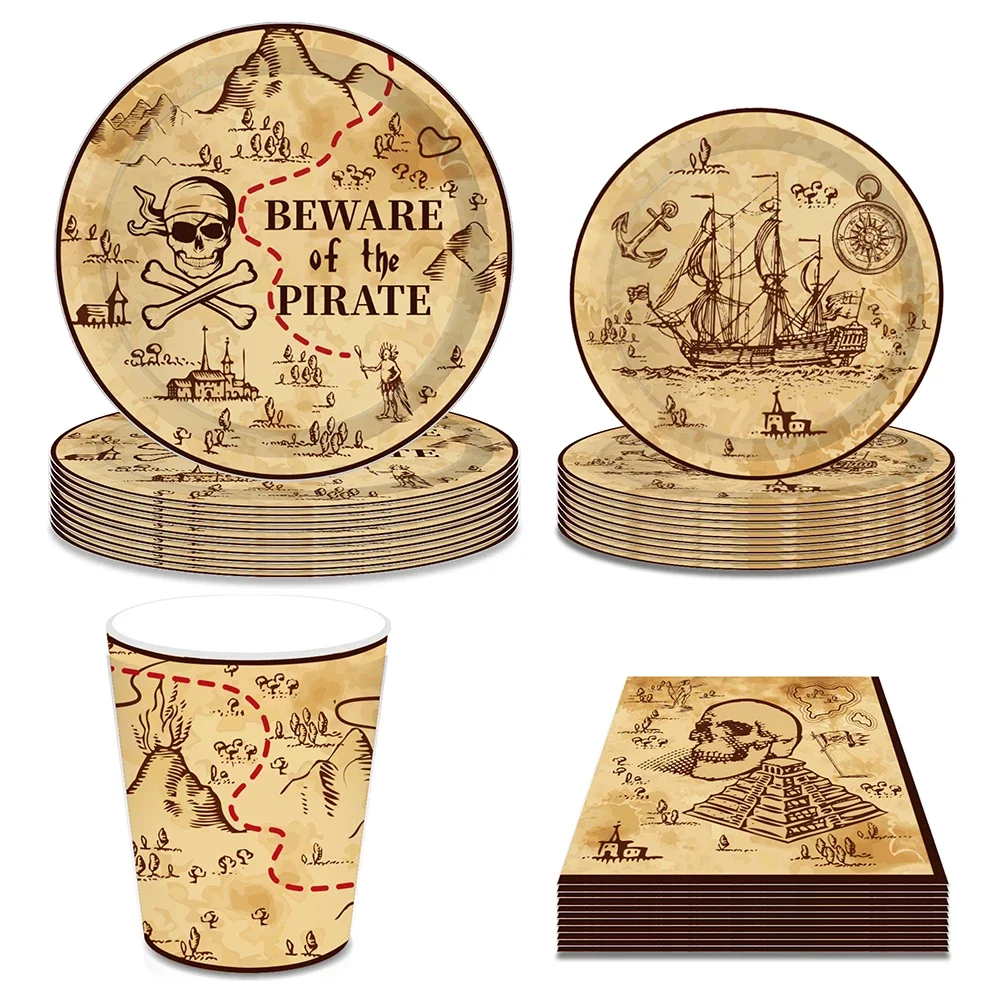 Cartoon Cosplay Pirate Adventure Sea Sailing Birthday Party Disposable Tableware Sets Plate Napkin Baby Shower Party Decorations
Cartoon Cosplay Pirate Adventure Sea Sailing Birthday Party Disposable Tableware Sets Plate Napkin Baby Shower Party Decorations