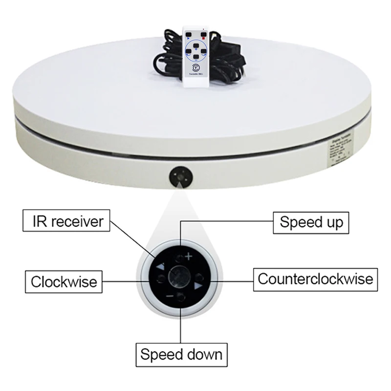 Turntable-BKL 60cm 24" Remote Control turntable Product 360 Rotating Electric Photography Display stands
Turntable-BKL 60cm 24" Remote Control turntable Product 360 Rotating Electric Photography Display stands
