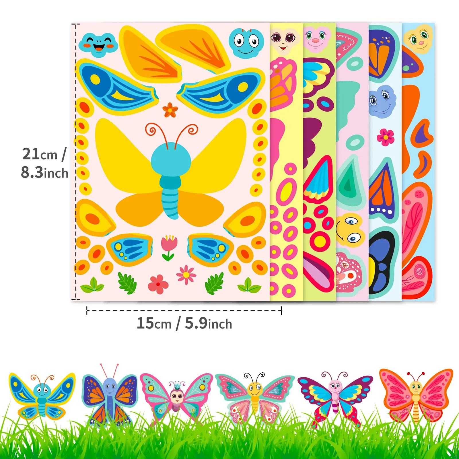 6/12/18PCS Butterfly Face Changing Puzzle Sticker Fun Parent Child Interactive Toy DIY Puzzle Sticker for Children 
6/12/18PCS Butterfly Face Changing Puzzle Sticker Fun Parent Child Interactive Toy DIY Puzzle Sticker for Children