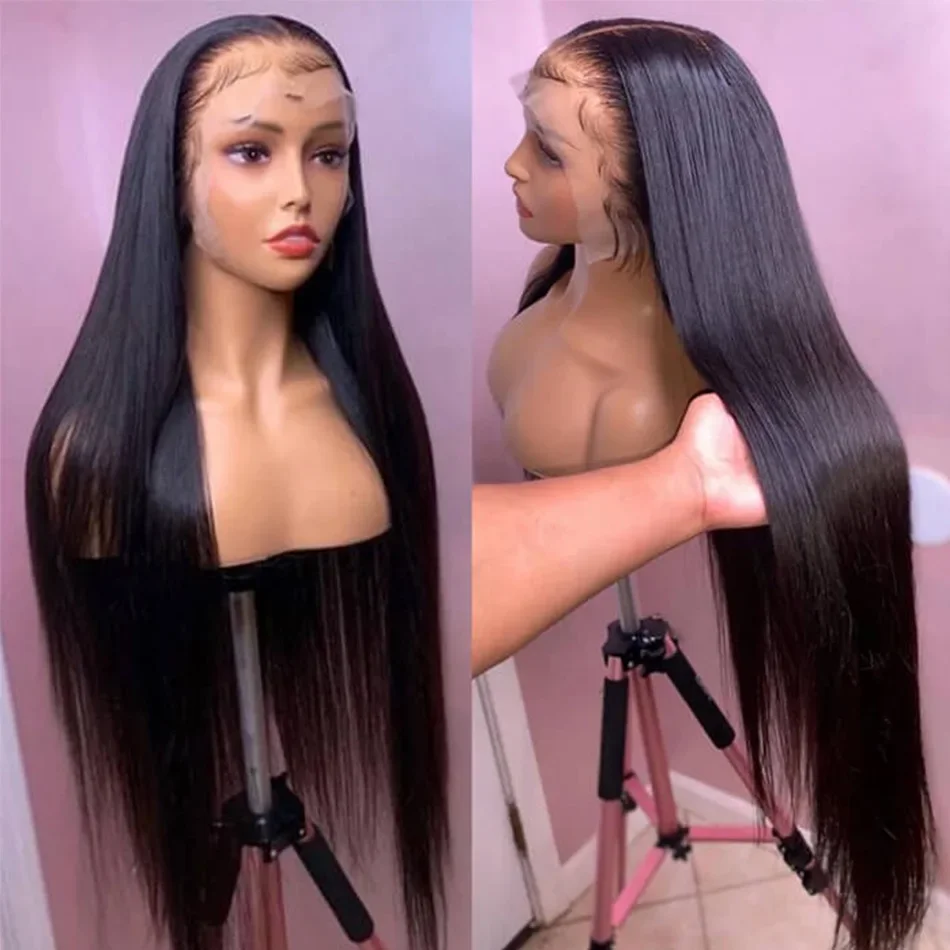 

250% 30 32Inch Straight 13x6 HD Transparent Lace Frontal Wig Brazilian Bone Straight 13x4 Lace Frontal Human Hair Wigs For Women