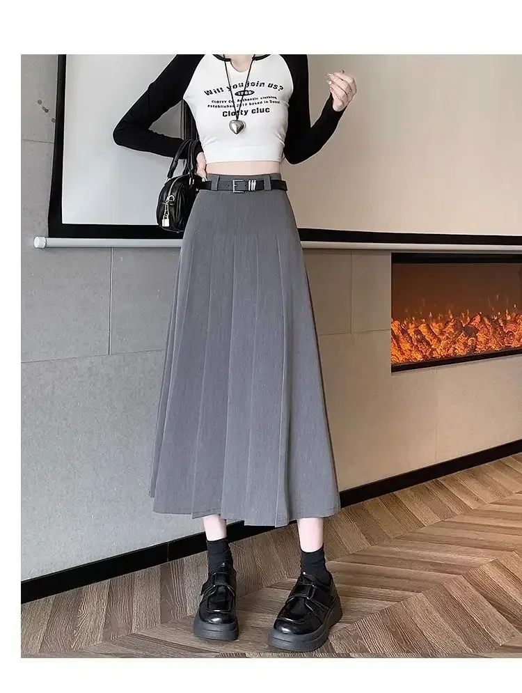 College Style Pleated Skirt Autumn New Mid-length High Waist Slimming A- line y2kSuit Half-length Skirt Autumn and Winter skirt
College Style Pleated Skirt Autumn New Mid-length High Waist Slimming A- line y2kSuit Half-length Skirt Autumn and Winter skirt