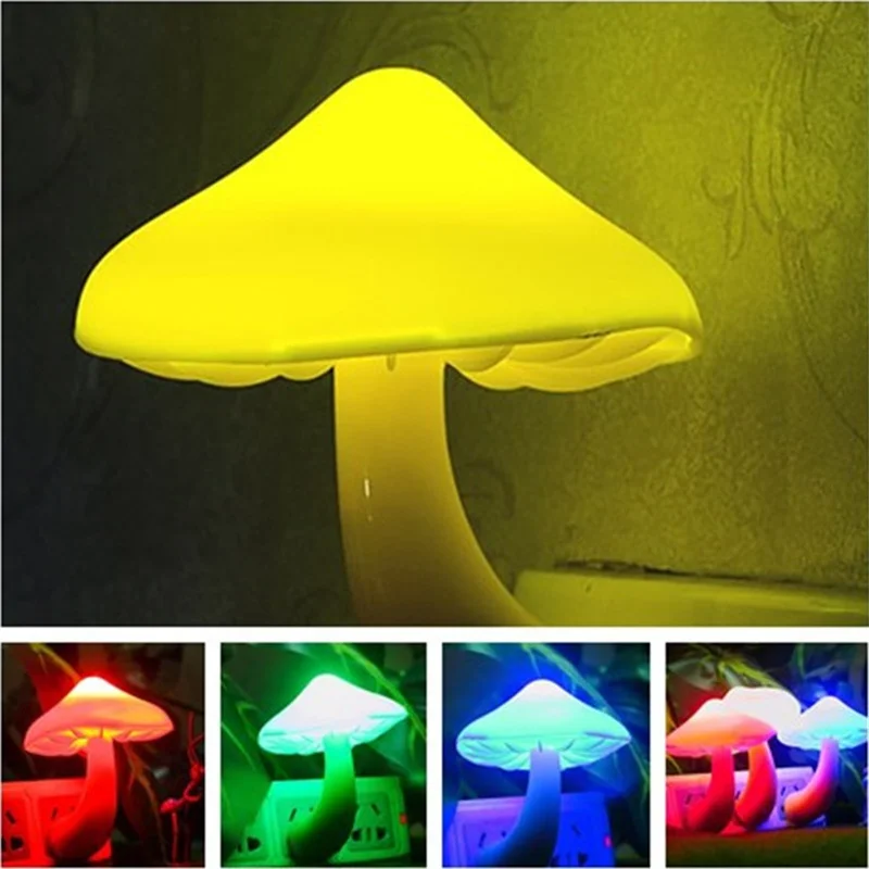 LED Night Light Mushroom Wall Socket Lamp US/EU Plug Light-control Sensor Bedside Lamps for Bedroom Kids Room Home Decoration
LED Night Light Mushroom Wall Socket Lamp US/EU Plug Light-control Sensor Bedside Lamps for Bedroom Kids Room Home Decoration
