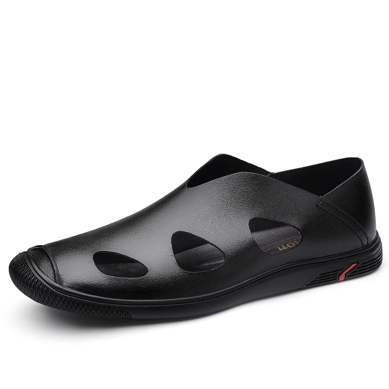 Summer Genuine Leather Mens Sandals Breathable Hollow Out Classic Flat Male Casual Sandals Homme Slippers Beach Shoes Antiskid
Summer Genuine Leather Mens Sandals Breathable Hollow Out Classic Flat Male Casual Sandals Homme Slippers Beach Shoes Antiskid