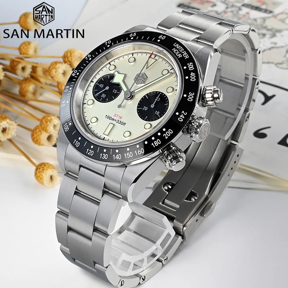 San Martin Business New Men Sports Watch Fashion Panda Chronograph Retro Luxury ST1901 Manual Mechanical Sapphire 10Bar Luminous
San Martin Business New Men Sports Watch Fashion Panda Chronograph Retro Luxury ST1901 Manual Mechanical Sapphire 10Bar Luminous