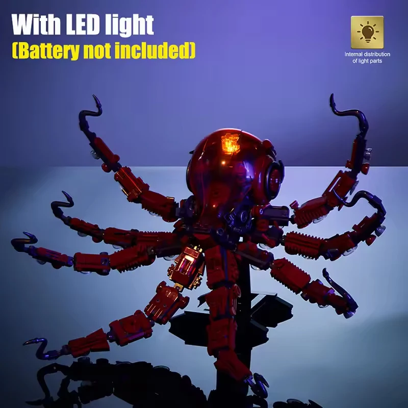 In stock Creative MOC 882pcs Mechanical Octopus Model Building Blocks Set DIY Assemble Mechs Octopus Bricks Toys For Gifts In stock Creative MOC 882pcs Mechanical Octopus Model Building Blocks Set DIY Assemble Mechs Octopus Bricks Toys For Gifts