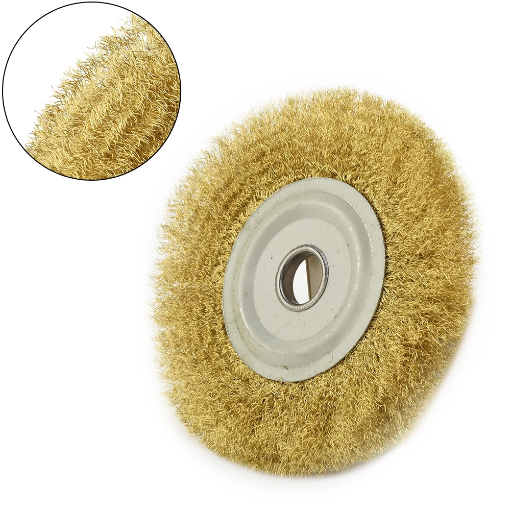 5 Inch Pure Copper Wire Wheel Brass Brush For Bench Grinder Metal Polishing Yellow Tool Accessories
5 Inch Pure Copper Wire Wheel Brass Brush For Bench Grinder Metal Polishing Yellow Tool Accessories