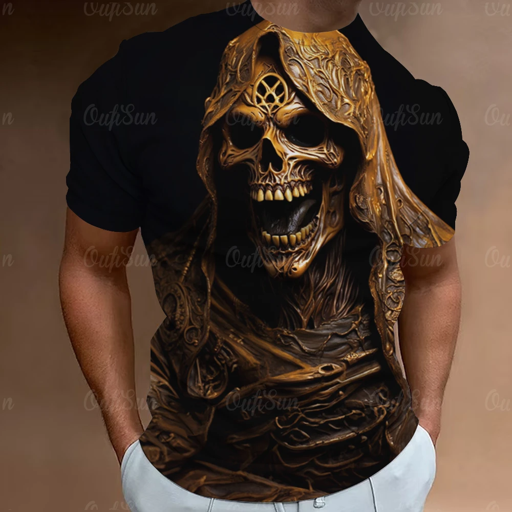 Death Skull Print T Shirt For Men Terror Harajuku Oversized Short Sleeve Tops Summer Trend Leisure O-neck Tees Vintage Clothes
Death Skull Print T Shirt For Men Terror Harajuku Oversized Short Sleeve Tops Summer Trend Leisure O-neck Tees Vintage Clothes
