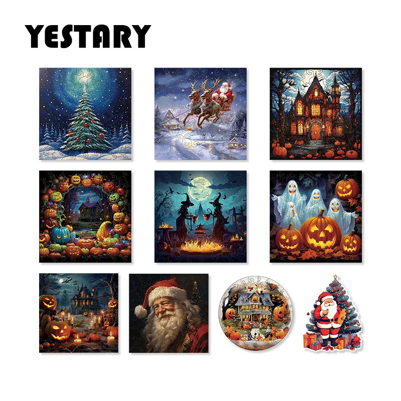 YESTARY Halloween Christmas Irregularities Wooden Puzzle Kids Toys Jigsaw Puzzle Educational Toy For Adults Child Christmas Gift
YESTARY Halloween Christmas Irregularities Wooden Puzzle Kids Toys Jigsaw Puzzle Educational Toy For Adults Child Christmas Gift