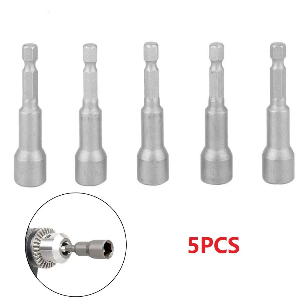 5pcs Magnetic Nut Driver 10mm Hex Head Impact Socket Power Drill Bit Screwdriver Hammer Drill Hexagon Tool Parts Chave De Fenda
5pcs Magnetic Nut Driver 10mm Hex Head Impact Socket Power Drill Bit Screwdriver Hammer Drill Hexagon Tool Parts Chave De Fenda